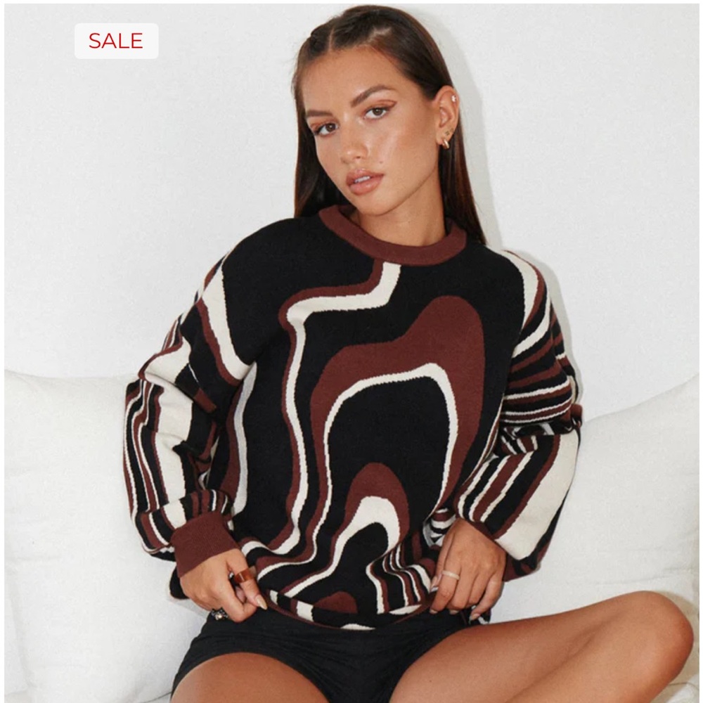 Mably Jumper In Mega Ripple Brown
